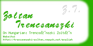 zoltan trencsanszki business card